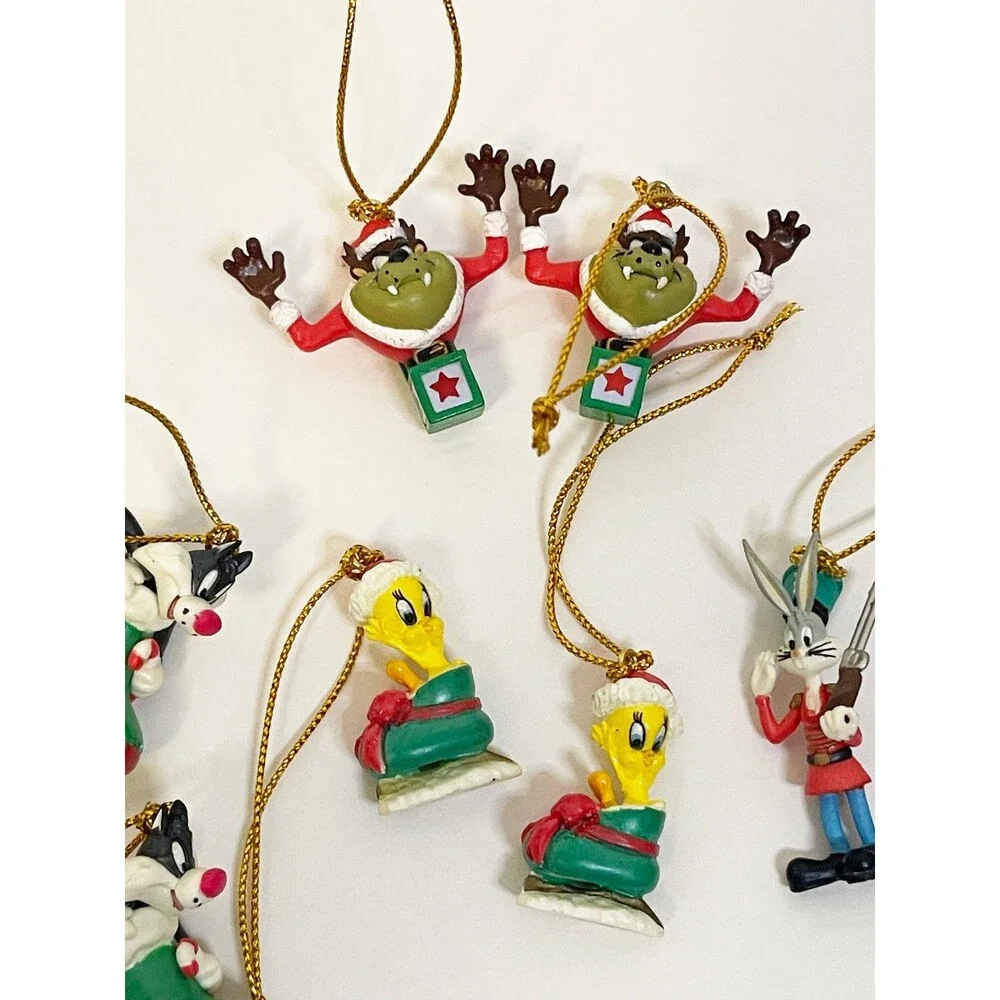 Warner Bros Looney Tunes Mini Christmas Ornament Lot 10 Tweety Sylvester Bugs